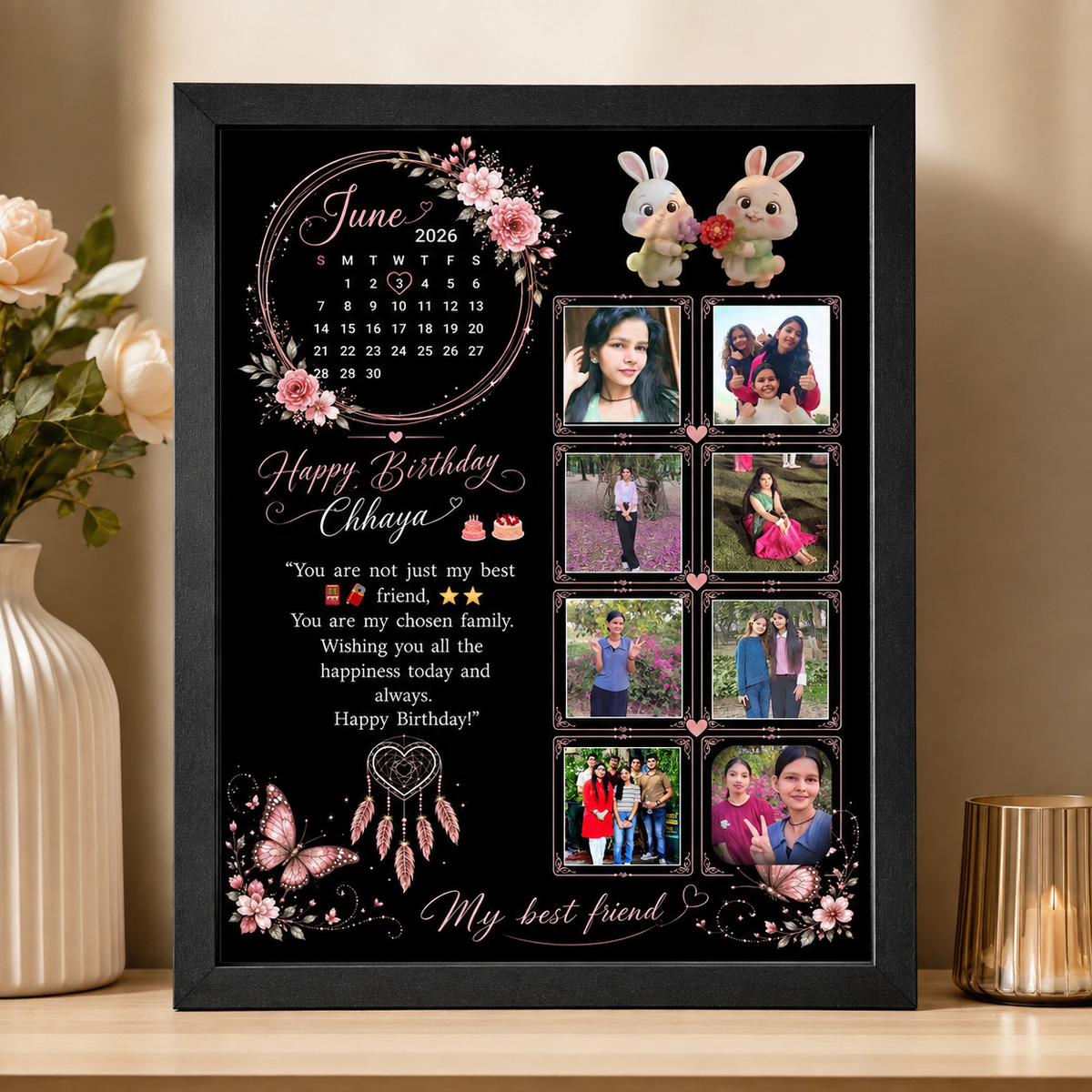 Personalized Birthday Photo Frame – 8×12 Inch | Custom Birthday Gift